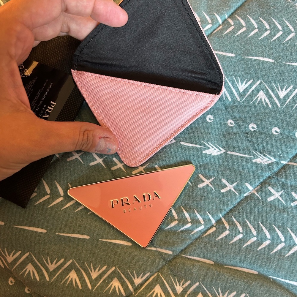 Prada Beauty Pink Triangular Compact Mirror - Picture 2 of 4